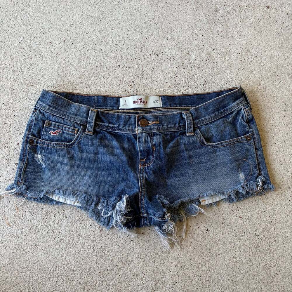 Hollister 2000s Y2K Low Rise Denim Shorts Size W27